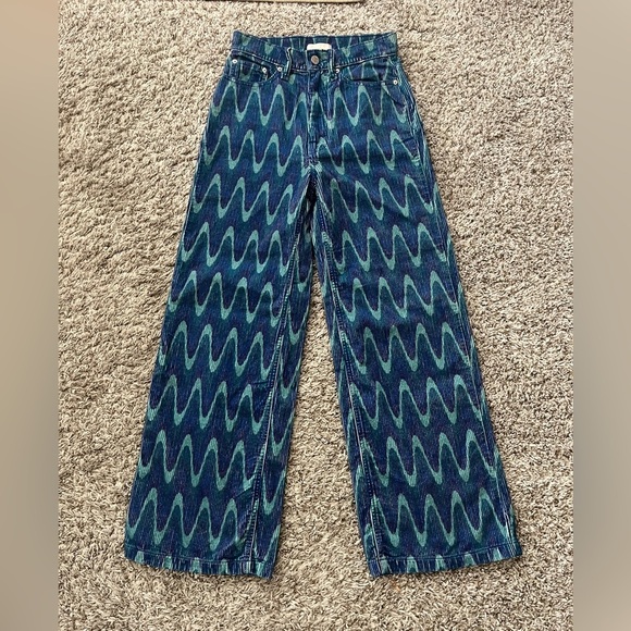 BDG Urban Outfitters High And Wide Corduroy Pant in Blue Wave Women’s Size 25 - Picture 6 of 16